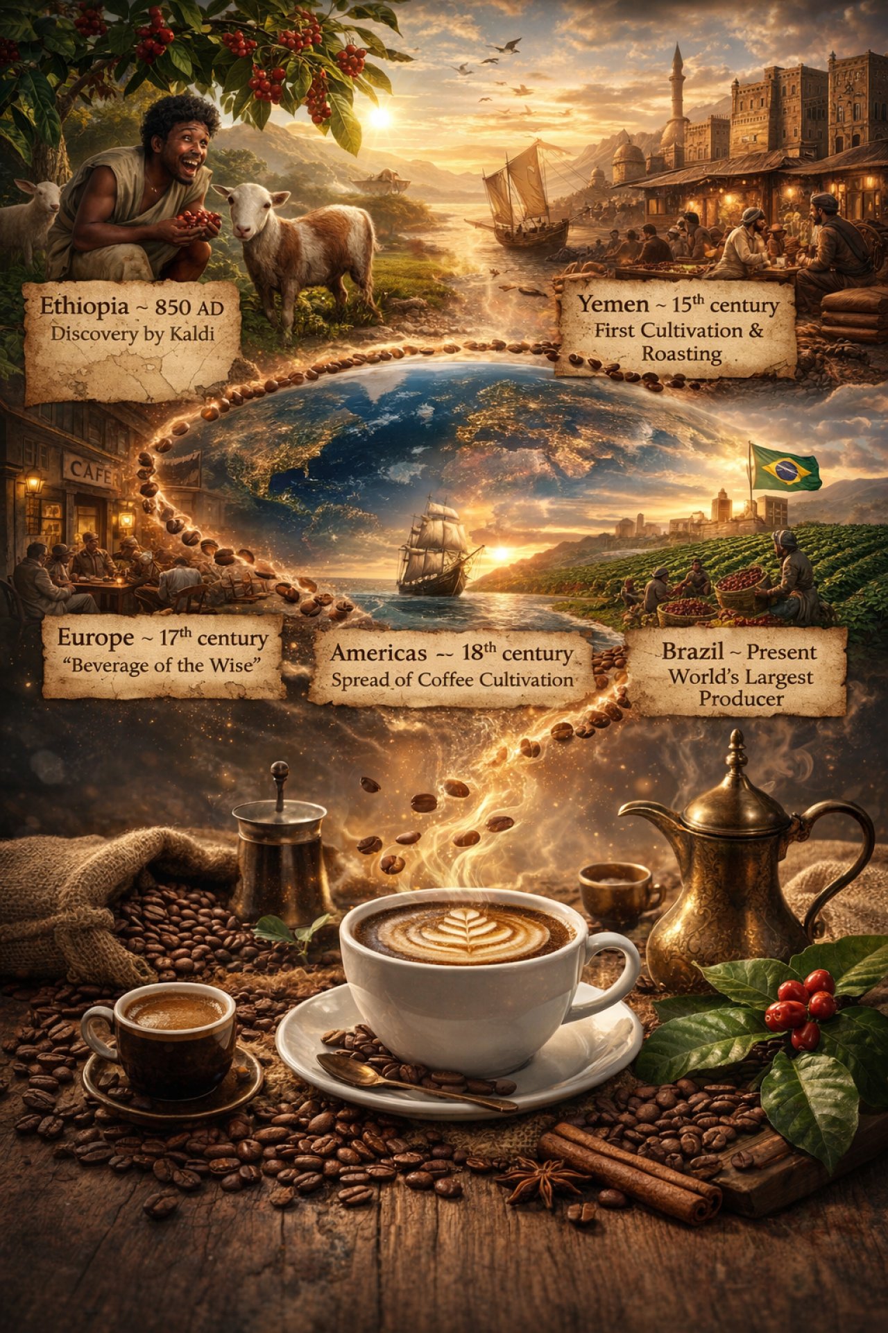 The Origin of Coffee: The Complete Story from Discovery to Global Fame